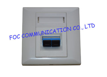 Wall Mounted 2 Port Fiber Optic Termination Box Outlet SC Duplex Adapter Loaded
